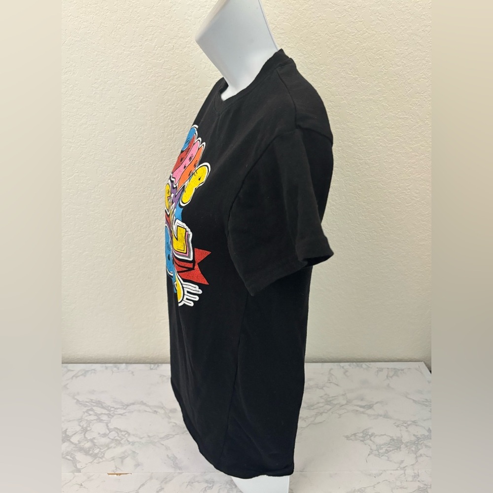 Pac-Man T Shirt Women's S Black Graphic Tee Short Sleeve Pullover Top​ - Picture 2 of 4